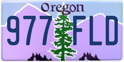 OR license plate 977FLD