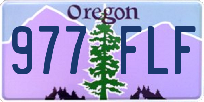 OR license plate 977FLF