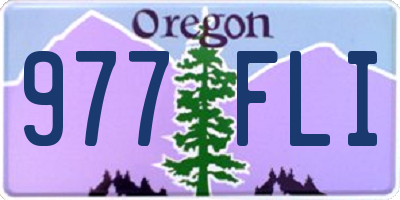 OR license plate 977FLI