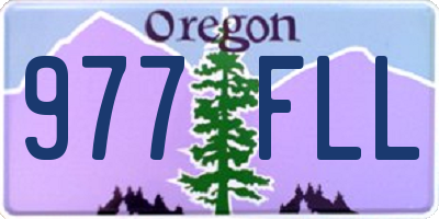 OR license plate 977FLL