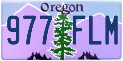 OR license plate 977FLM