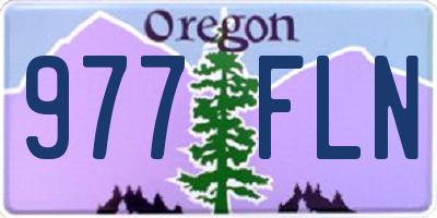 OR license plate 977FLN