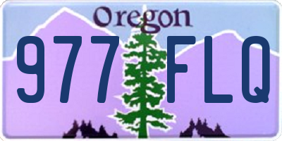 OR license plate 977FLQ