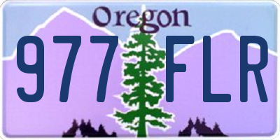 OR license plate 977FLR
