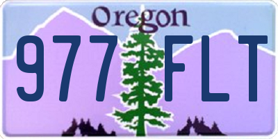 OR license plate 977FLT