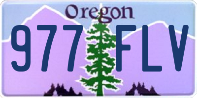 OR license plate 977FLV
