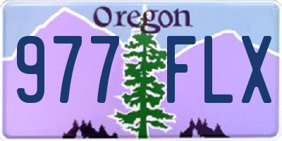 OR license plate 977FLX