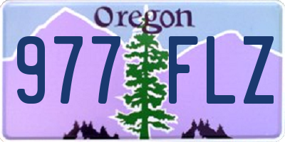 OR license plate 977FLZ