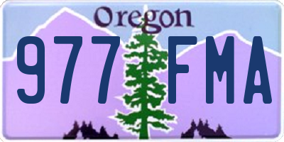 OR license plate 977FMA