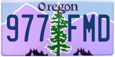 OR license plate 977FMD