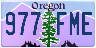 OR license plate 977FME