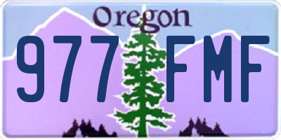 OR license plate 977FMF