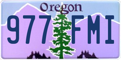 OR license plate 977FMI