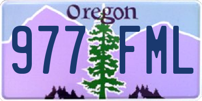 OR license plate 977FML