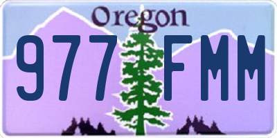 OR license plate 977FMM