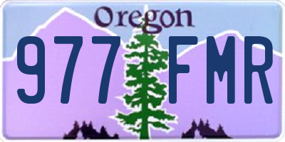 OR license plate 977FMR