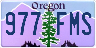 OR license plate 977FMS