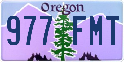 OR license plate 977FMT