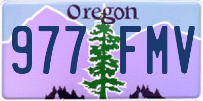 OR license plate 977FMV