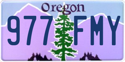 OR license plate 977FMY