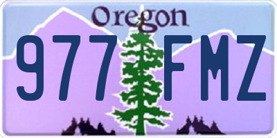 OR license plate 977FMZ