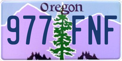 OR license plate 977FNF