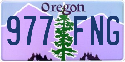 OR license plate 977FNG