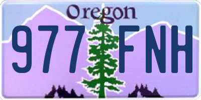 OR license plate 977FNH