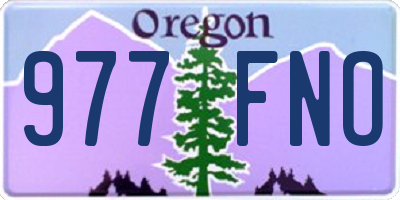 OR license plate 977FNO