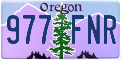 OR license plate 977FNR