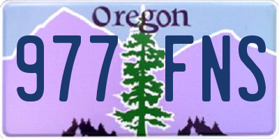 OR license plate 977FNS