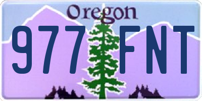 OR license plate 977FNT