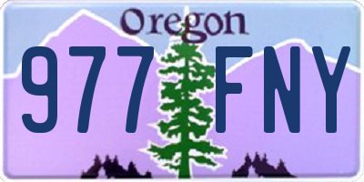 OR license plate 977FNY