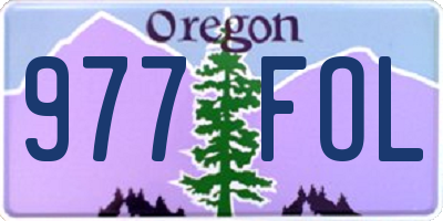 OR license plate 977FOL