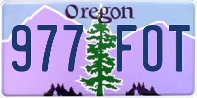 OR license plate 977FOT
