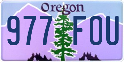 OR license plate 977FOU