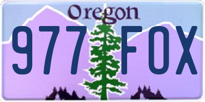 OR license plate 977FOX