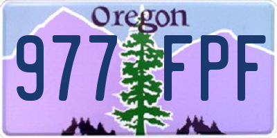 OR license plate 977FPF