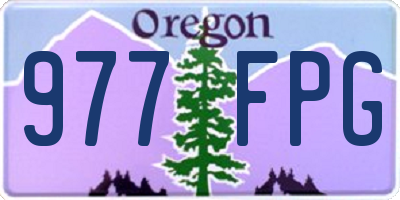 OR license plate 977FPG