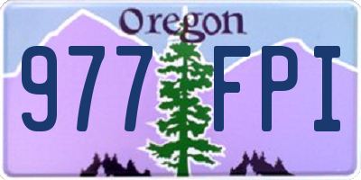OR license plate 977FPI