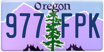 OR license plate 977FPK