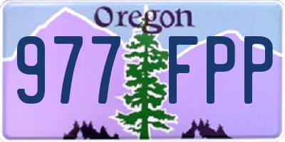 OR license plate 977FPP