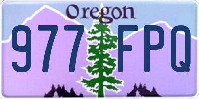 OR license plate 977FPQ