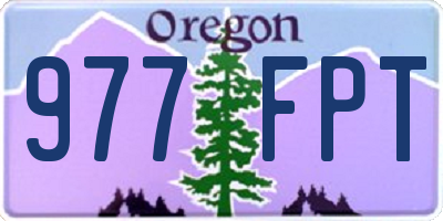OR license plate 977FPT