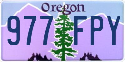 OR license plate 977FPY