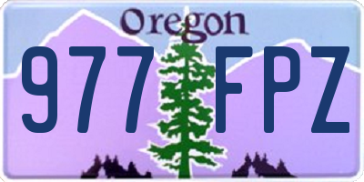 OR license plate 977FPZ