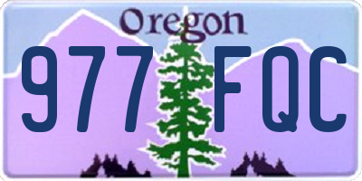 OR license plate 977FQC