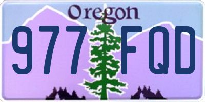 OR license plate 977FQD