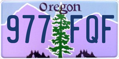 OR license plate 977FQF