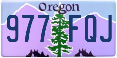 OR license plate 977FQJ